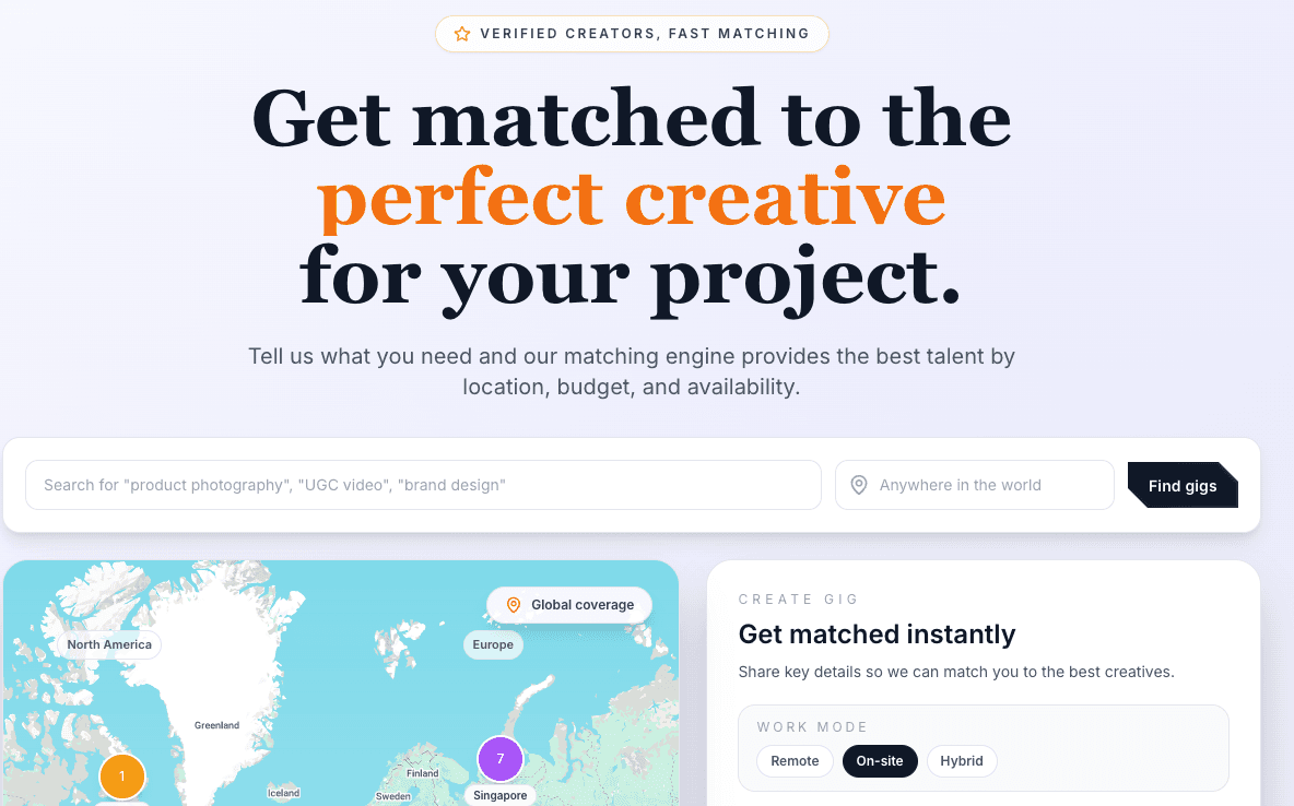 Creator Route AI Matching Platform gallery 2